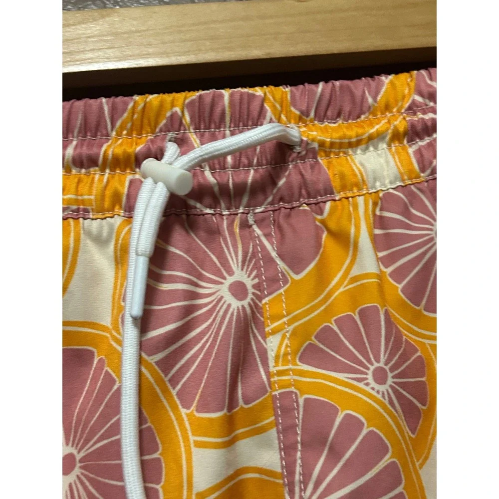 Sovereign Code Swim Trunks Mens Medium Pink Orange Grapefruit Citrus Excellent